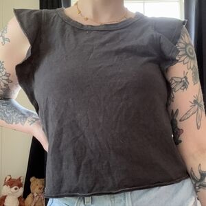 Aerie Butterfly Sleeve Basic Tee